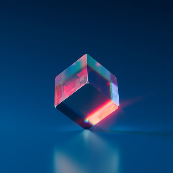 a cool image of a cube that refers to ethereum 'i guess' 